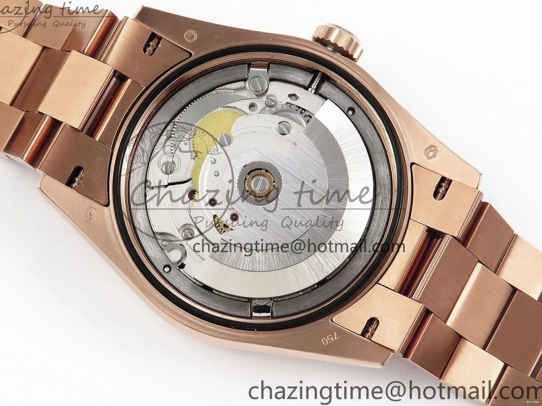 MiroTime 0321 ZipUp Day Date 36 RG TWSF Best Edition Blue Roman Diamonds Dial Diamonds Bezel on RG Bracelet A 1607